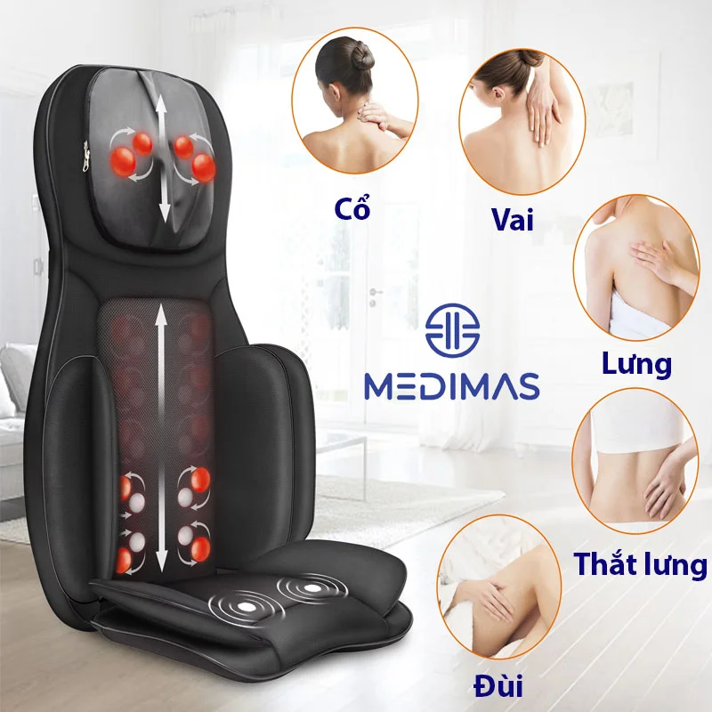 Ghế Massage Lưng Cổ MEDIMAS Chính Hãng